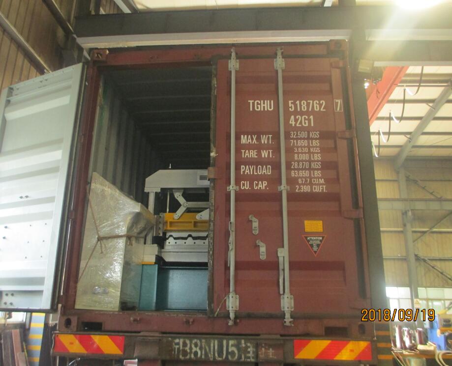 Entrega de la máquina perfiladora de perfiles a la India el 19 de septiembre de 2018