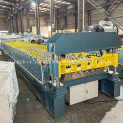 Máquina perfiladora de techos de alta velocidad con corte eléctrico