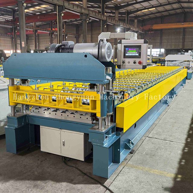 Máquina perfiladora de techos de alta velocidad con corte eléctrico