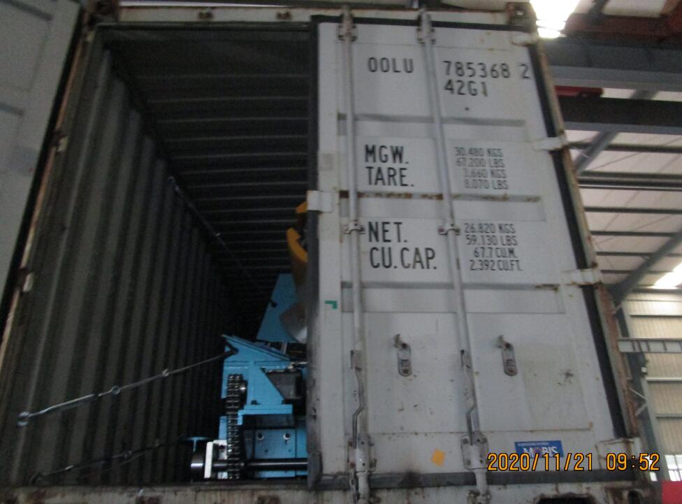 Se entregaron máquinas perfiladoras en Zhongyuan a América del Norte el 21 de noviembre de 2020.