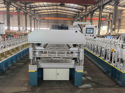 European Structure Roof Sheet Roll Forming Machine With Electric Cutting-3