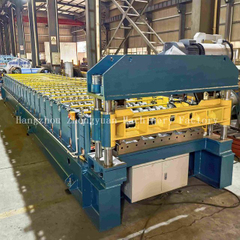 Máquina perfiladora de paneles de techo de metal con corte eléctrico