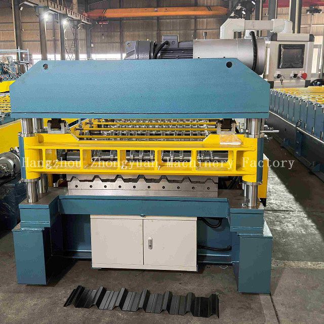 Máquina perfiladora de techos de alta velocidad con corte eléctrico